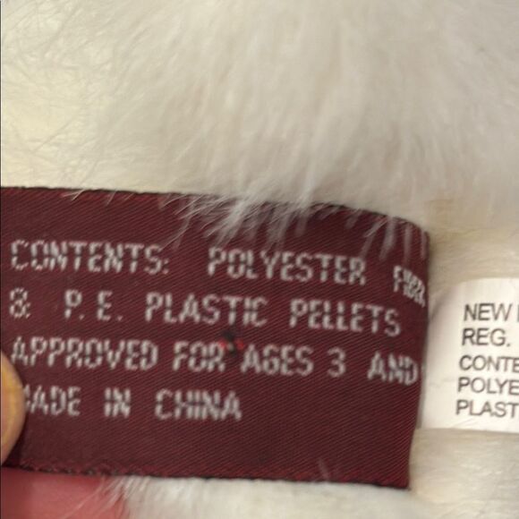 Vintage Bearington Collection Plush White Dog w/floral hat. Size 7” - Picture 8 of 11